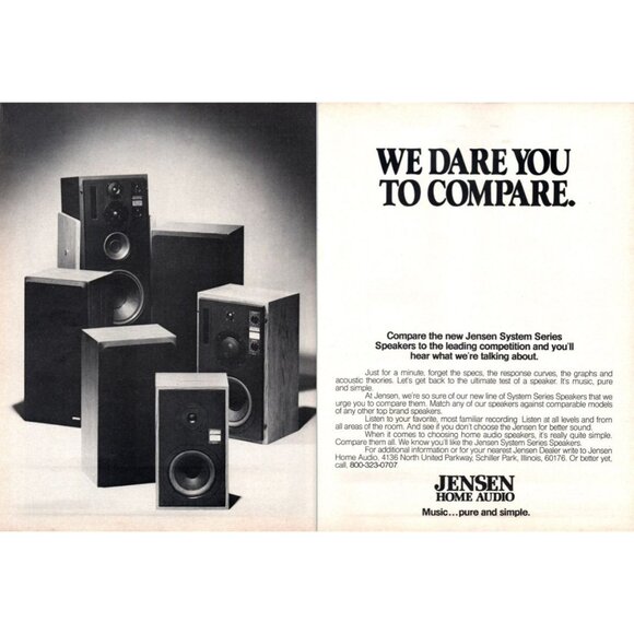 1981 Jensen System Series Home Stereo Speakers 2 Page Vintage Print Ad Wall Art - Picture 1 of 4